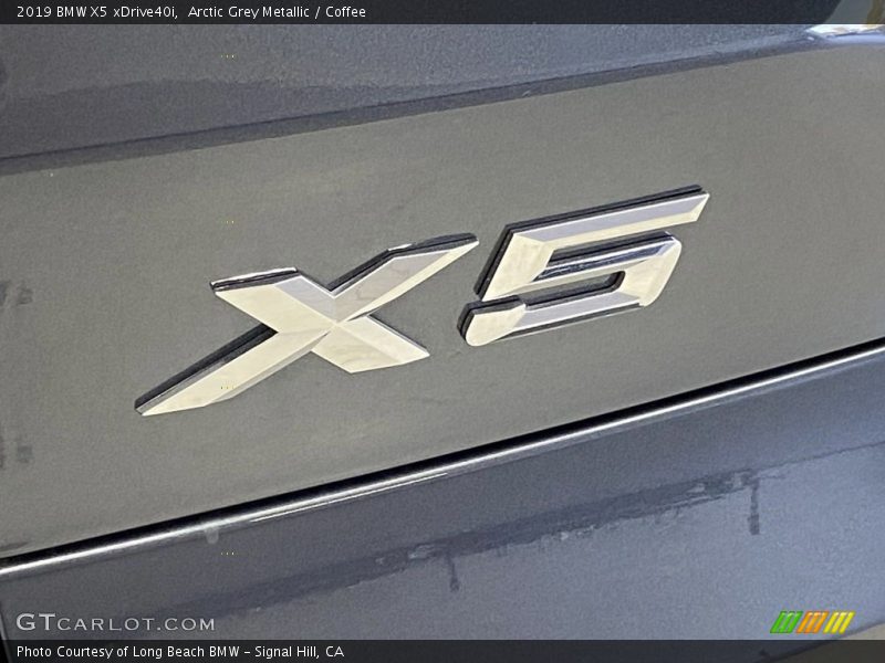 Arctic Grey Metallic / Coffee 2019 BMW X5 xDrive40i