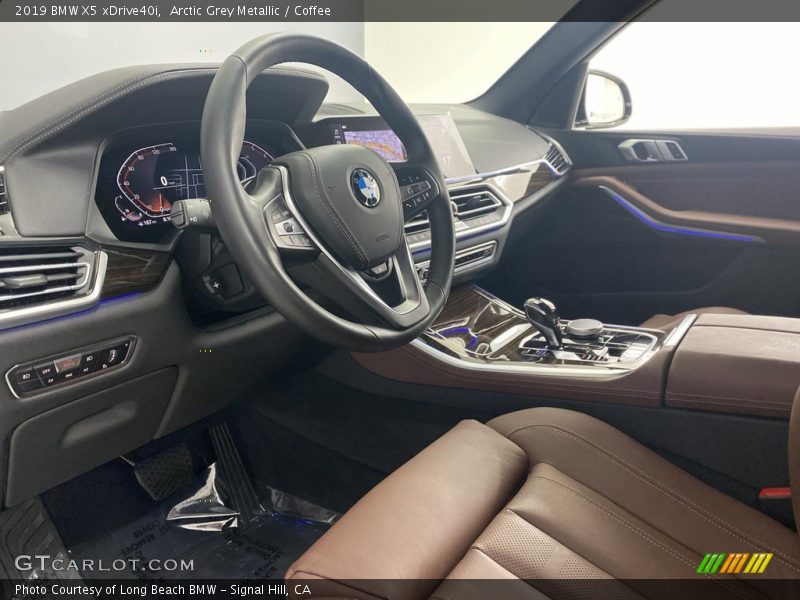 Arctic Grey Metallic / Coffee 2019 BMW X5 xDrive40i