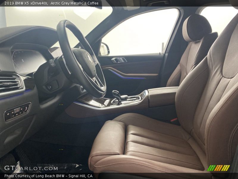 Arctic Grey Metallic / Coffee 2019 BMW X5 xDrive40i