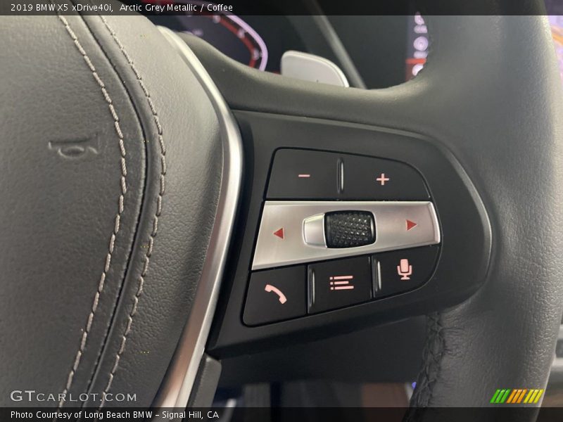 Arctic Grey Metallic / Coffee 2019 BMW X5 xDrive40i