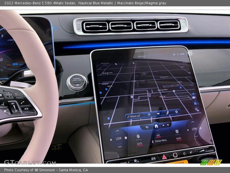 Navigation of 2022 S 580 4Matic Sedan