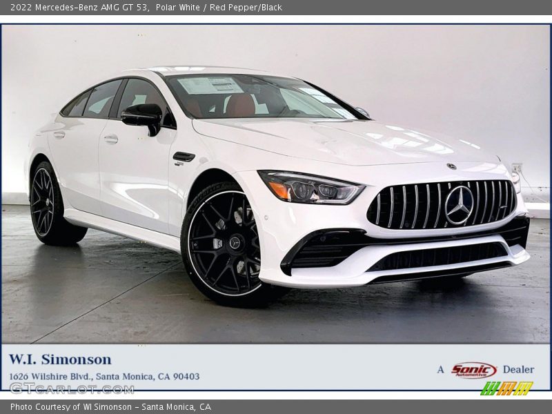 Polar White / Red Pepper/Black 2022 Mercedes-Benz AMG GT 53