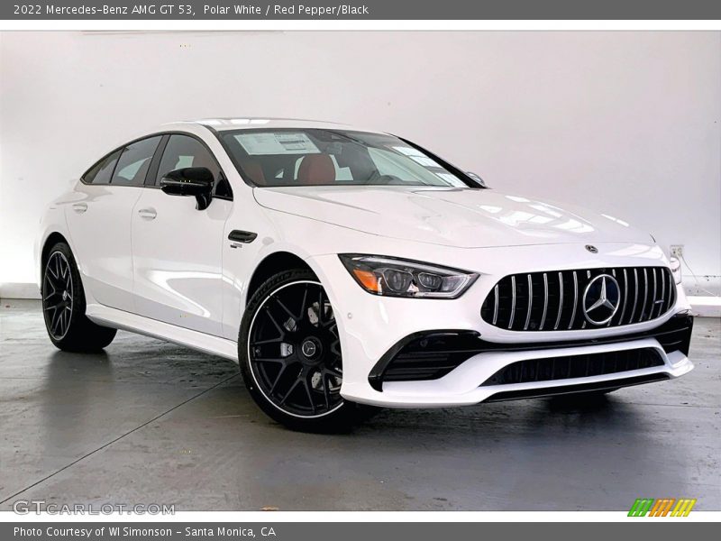 Polar White / Red Pepper/Black 2022 Mercedes-Benz AMG GT 53