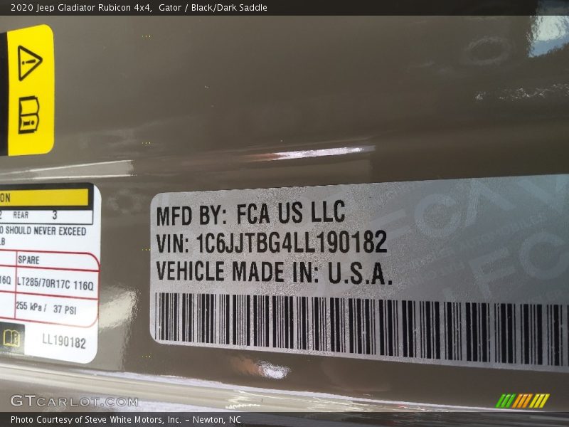 Gator / Black/Dark Saddle 2020 Jeep Gladiator Rubicon 4x4