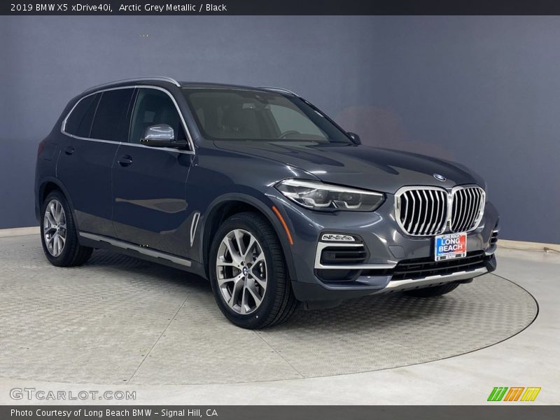 Arctic Grey Metallic / Black 2019 BMW X5 xDrive40i