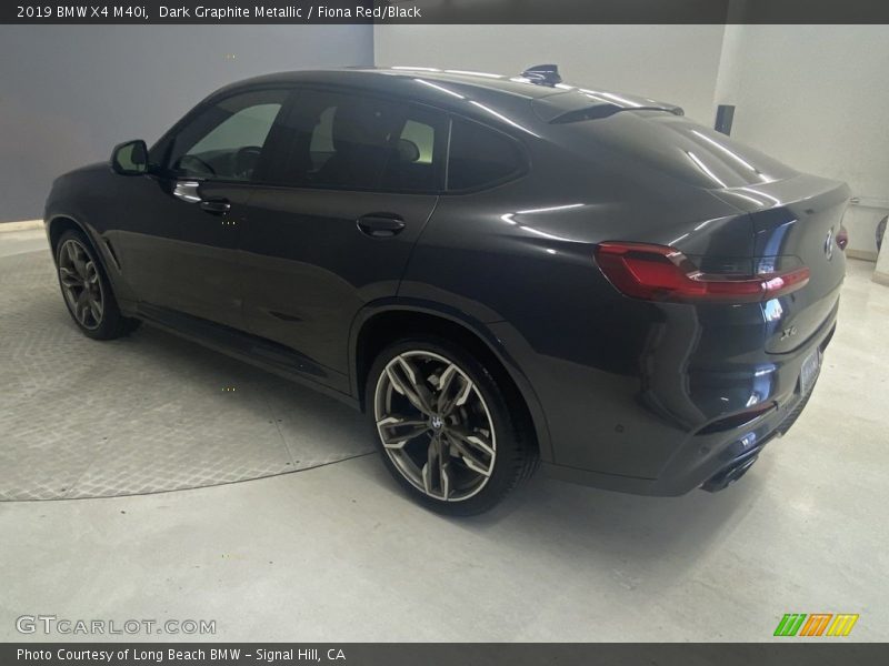 Dark Graphite Metallic / Fiona Red/Black 2019 BMW X4 M40i