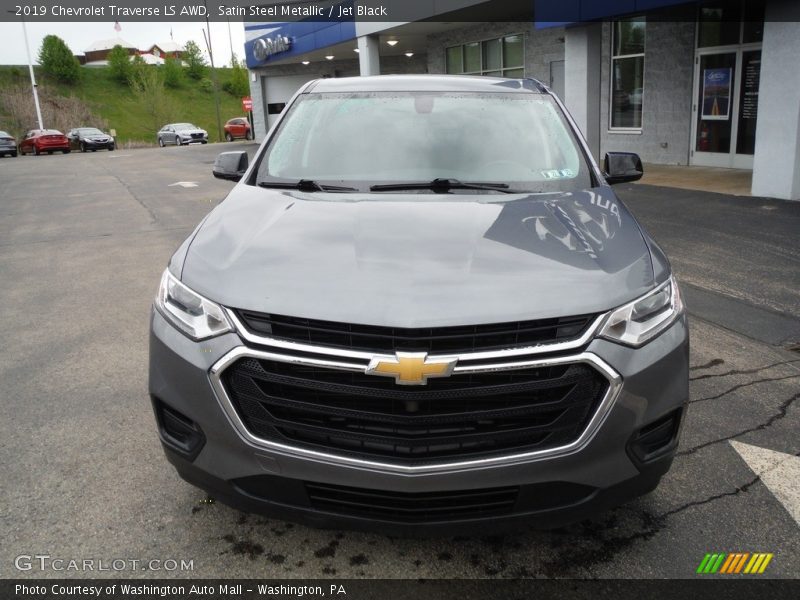 Satin Steel Metallic / Jet Black 2019 Chevrolet Traverse LS AWD