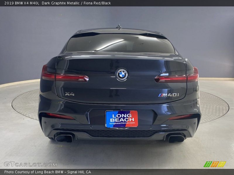 Dark Graphite Metallic / Fiona Red/Black 2019 BMW X4 M40i