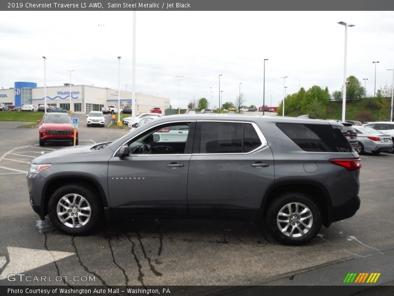 Satin Steel Metallic / Jet Black 2019 Chevrolet Traverse LS AWD