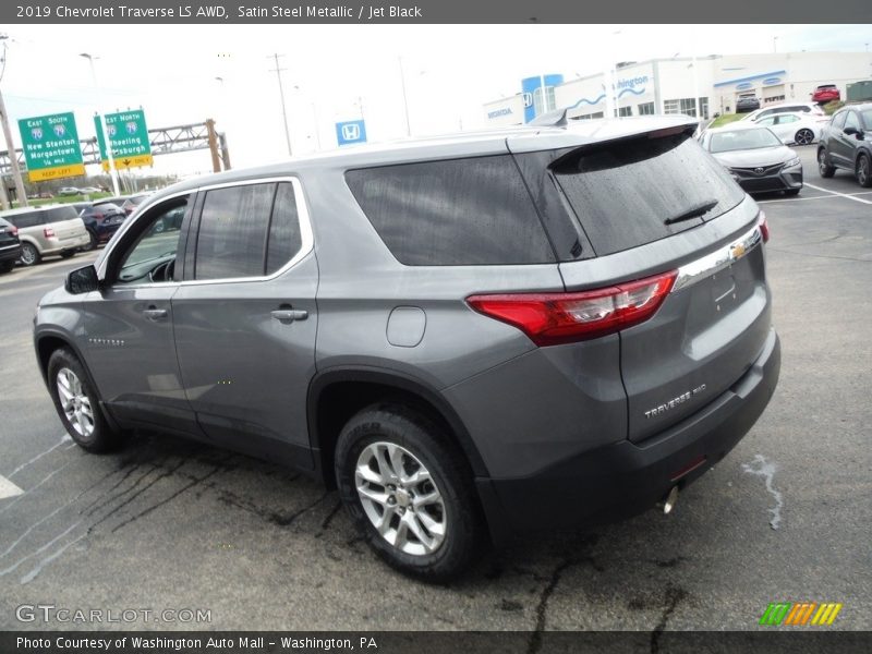 Satin Steel Metallic / Jet Black 2019 Chevrolet Traverse LS AWD