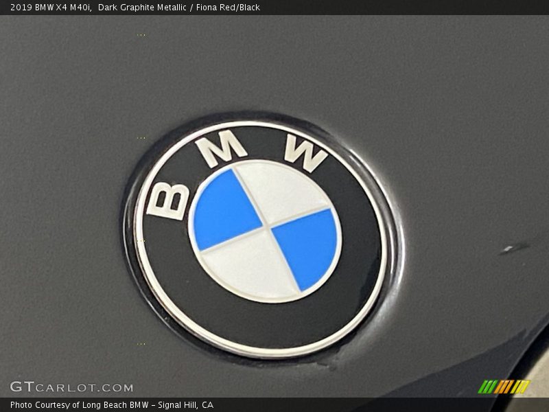 Dark Graphite Metallic / Fiona Red/Black 2019 BMW X4 M40i