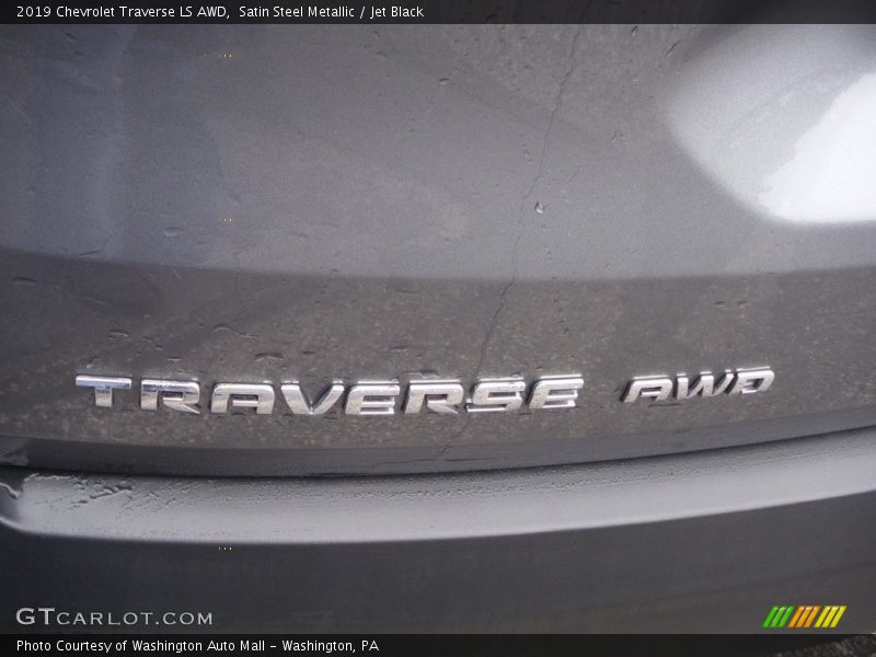 Satin Steel Metallic / Jet Black 2019 Chevrolet Traverse LS AWD
