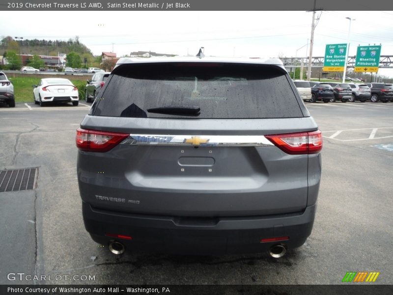 Satin Steel Metallic / Jet Black 2019 Chevrolet Traverse LS AWD