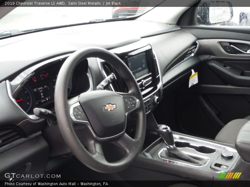 Satin Steel Metallic / Jet Black 2019 Chevrolet Traverse LS AWD