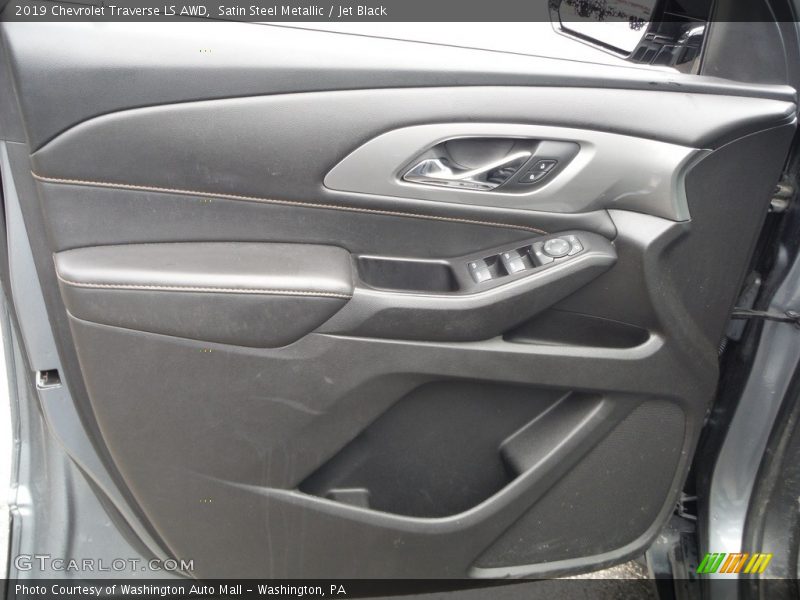 Satin Steel Metallic / Jet Black 2019 Chevrolet Traverse LS AWD