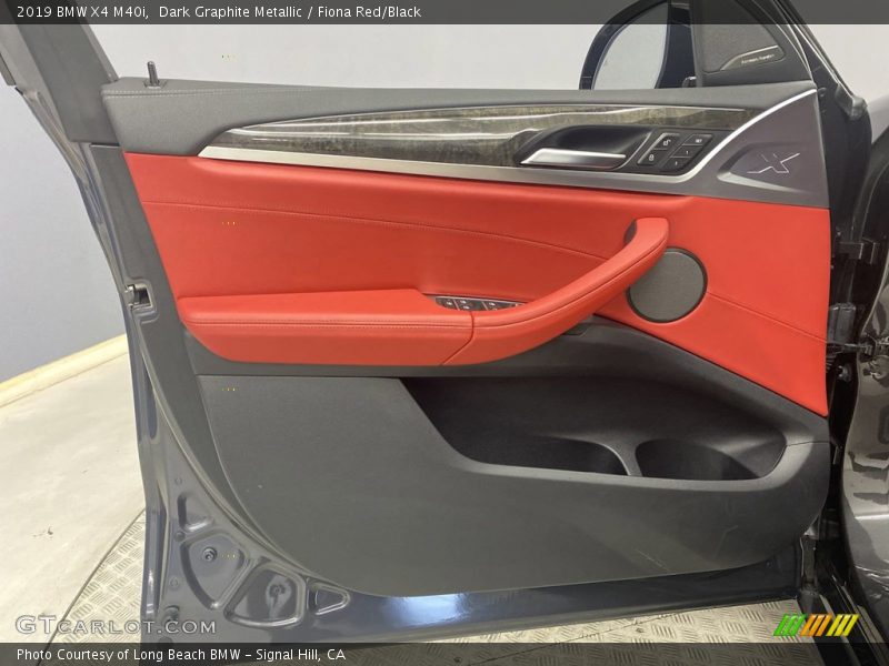 Dark Graphite Metallic / Fiona Red/Black 2019 BMW X4 M40i