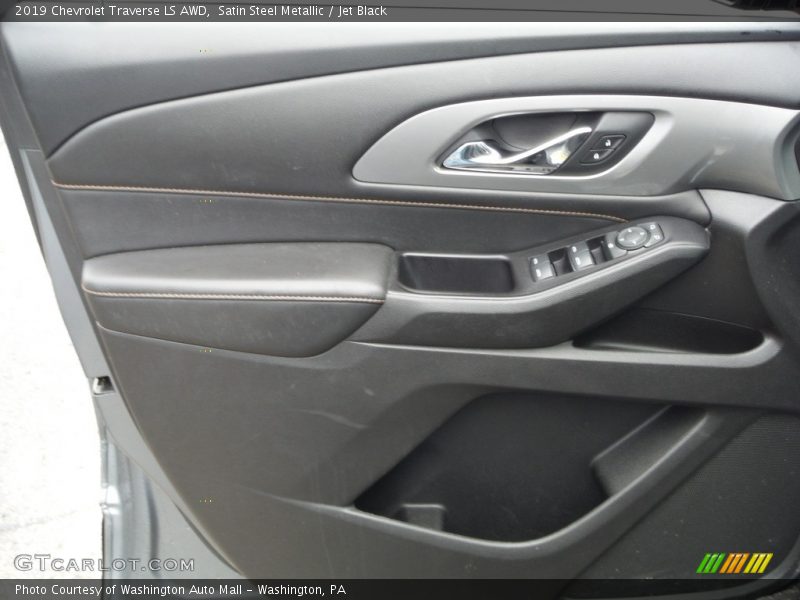 Satin Steel Metallic / Jet Black 2019 Chevrolet Traverse LS AWD