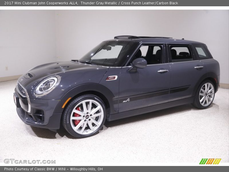 Thunder Gray Metallic / Cross Punch Leather/Carbon Black 2017 Mini Clubman John Cooperworks ALL4