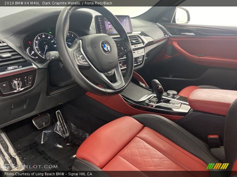 Dark Graphite Metallic / Fiona Red/Black 2019 BMW X4 M40i