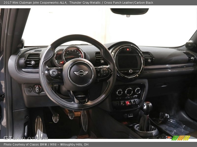 Thunder Gray Metallic / Cross Punch Leather/Carbon Black 2017 Mini Clubman John Cooperworks ALL4