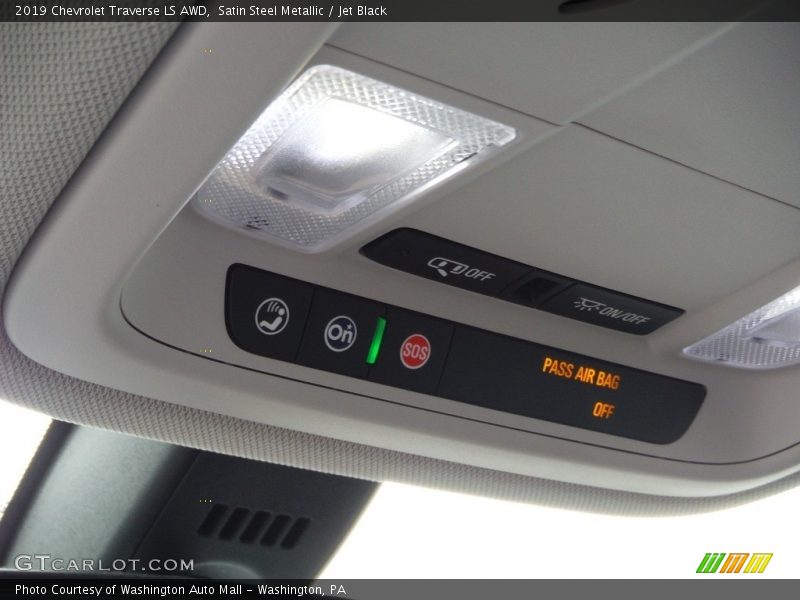 Satin Steel Metallic / Jet Black 2019 Chevrolet Traverse LS AWD