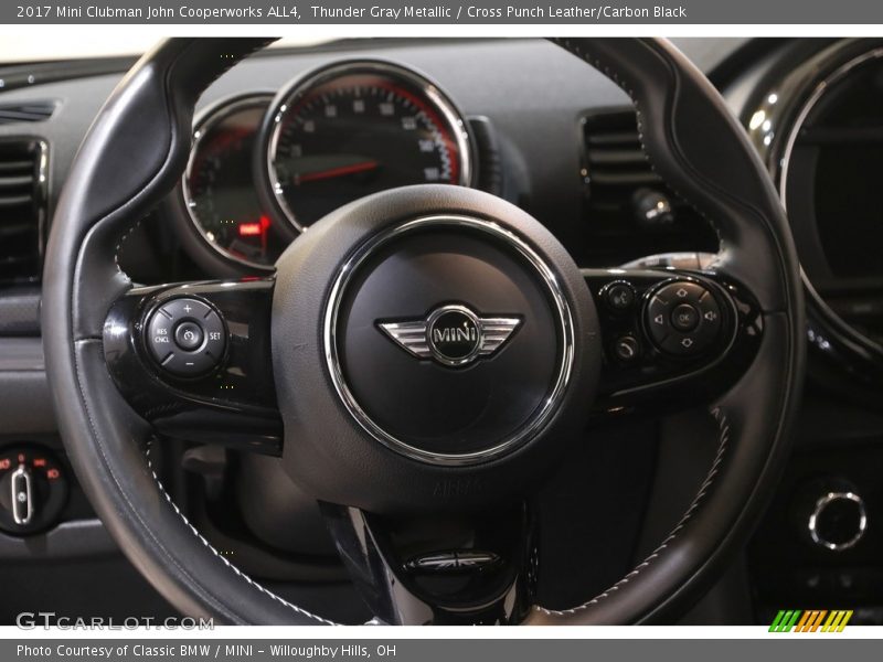 Thunder Gray Metallic / Cross Punch Leather/Carbon Black 2017 Mini Clubman John Cooperworks ALL4