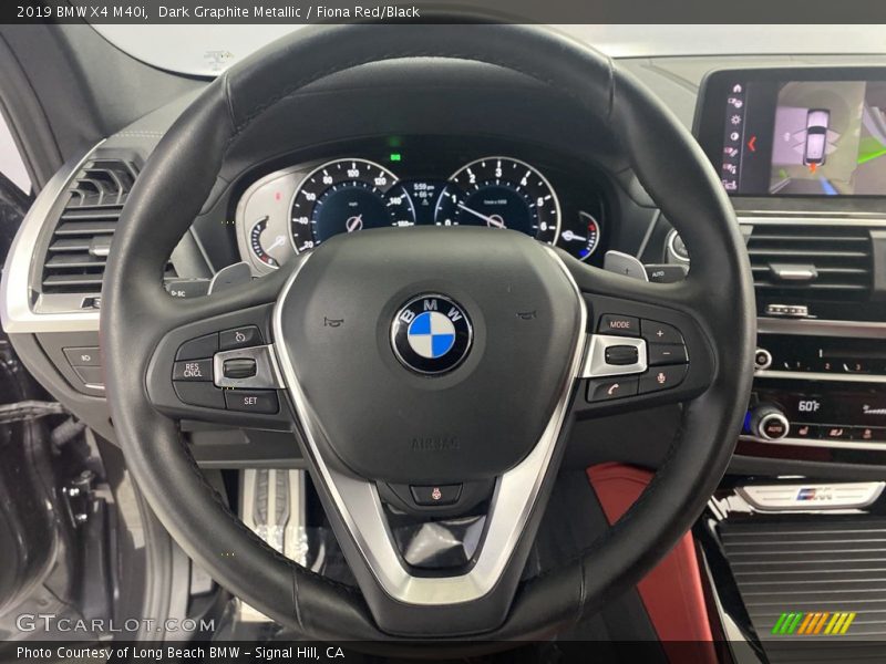 Dark Graphite Metallic / Fiona Red/Black 2019 BMW X4 M40i