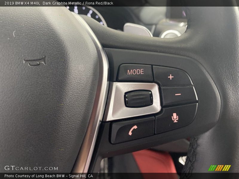 Dark Graphite Metallic / Fiona Red/Black 2019 BMW X4 M40i