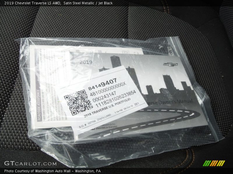 Satin Steel Metallic / Jet Black 2019 Chevrolet Traverse LS AWD
