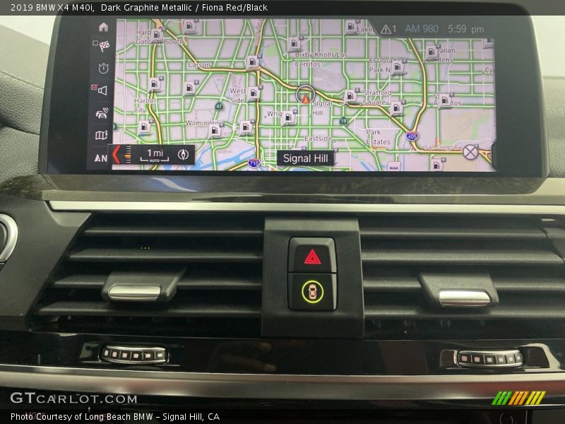 Dark Graphite Metallic / Fiona Red/Black 2019 BMW X4 M40i