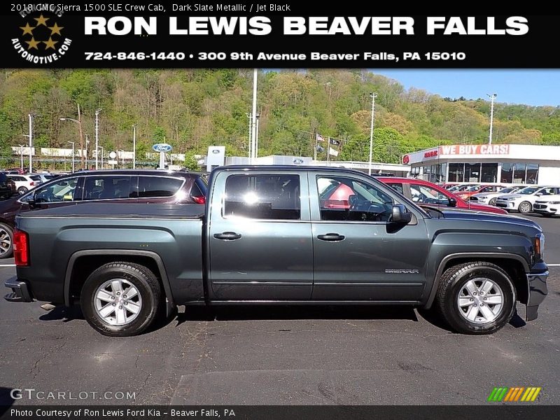 Dark Slate Metallic / Jet Black 2018 GMC Sierra 1500 SLE Crew Cab