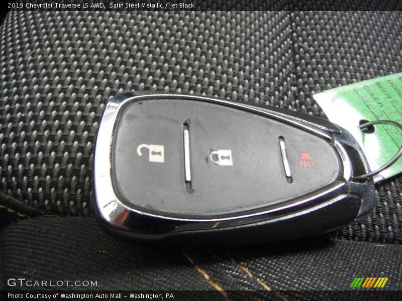 Satin Steel Metallic / Jet Black 2019 Chevrolet Traverse LS AWD