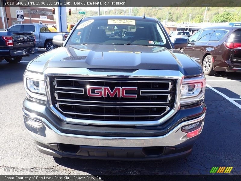 Dark Slate Metallic / Jet Black 2018 GMC Sierra 1500 SLE Crew Cab