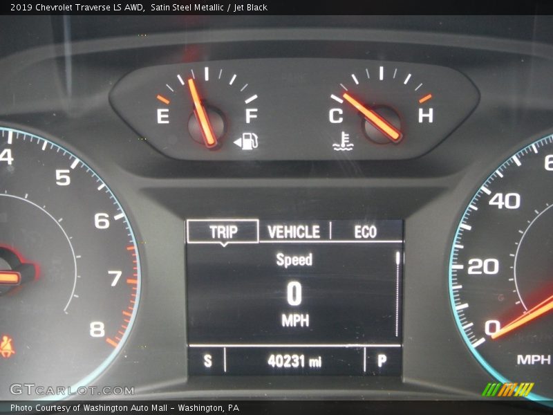 Satin Steel Metallic / Jet Black 2019 Chevrolet Traverse LS AWD