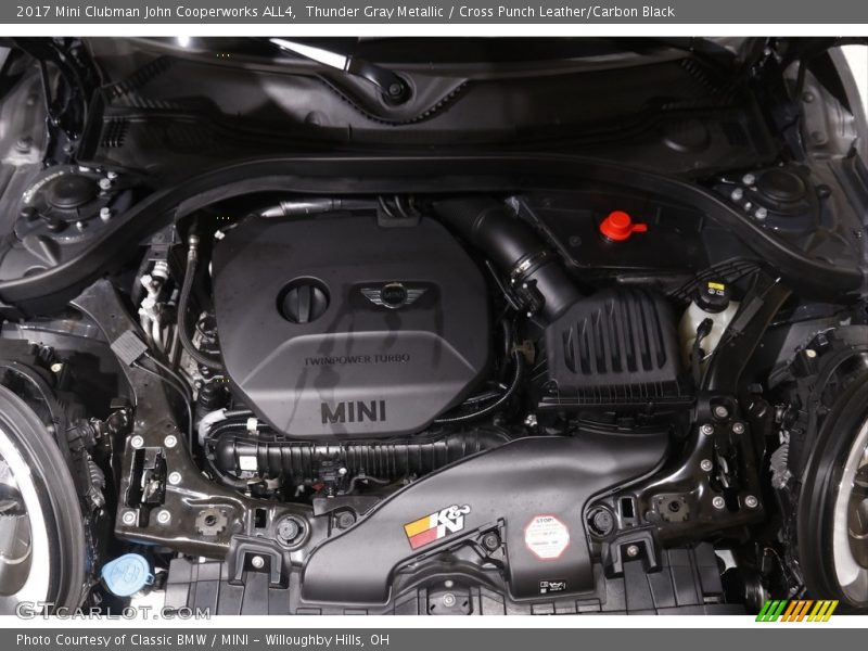 Thunder Gray Metallic / Cross Punch Leather/Carbon Black 2017 Mini Clubman John Cooperworks ALL4