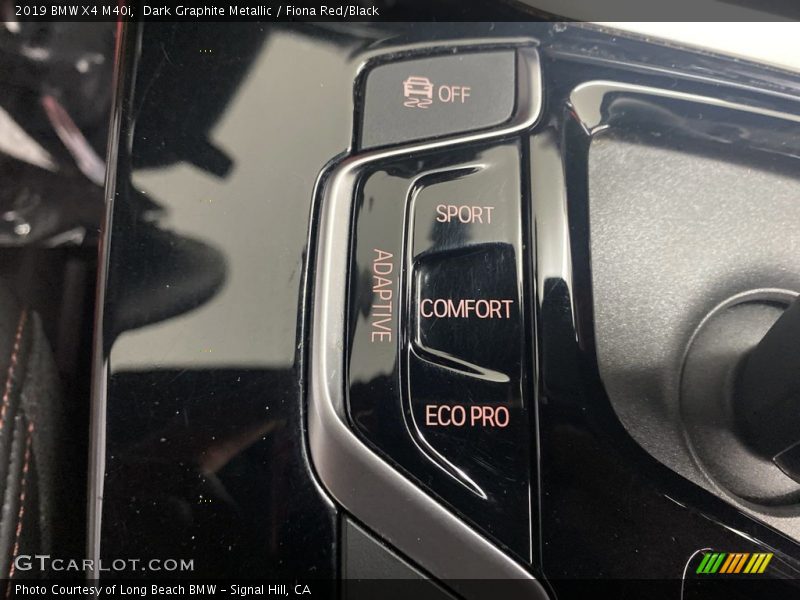 Dark Graphite Metallic / Fiona Red/Black 2019 BMW X4 M40i