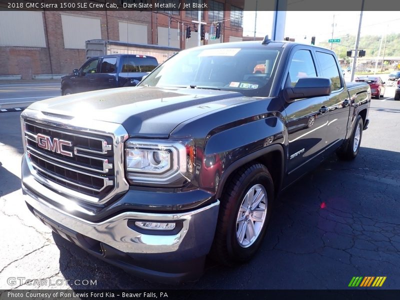 Dark Slate Metallic / Jet Black 2018 GMC Sierra 1500 SLE Crew Cab