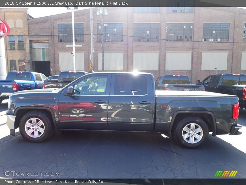Dark Slate Metallic / Jet Black 2018 GMC Sierra 1500 SLE Crew Cab