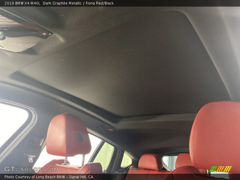 Dark Graphite Metallic / Fiona Red/Black 2019 BMW X4 M40i