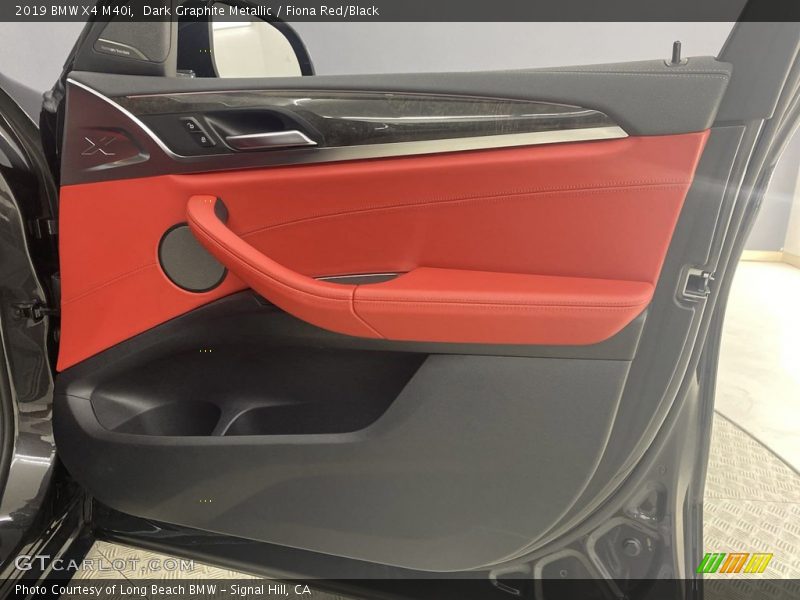 Dark Graphite Metallic / Fiona Red/Black 2019 BMW X4 M40i