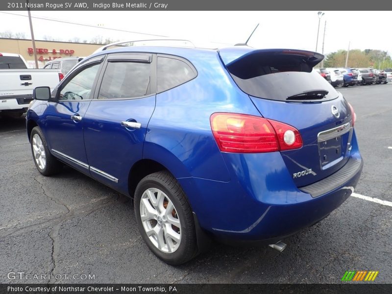 Indigo Blue Metallic / Gray 2011 Nissan Rogue SV AWD