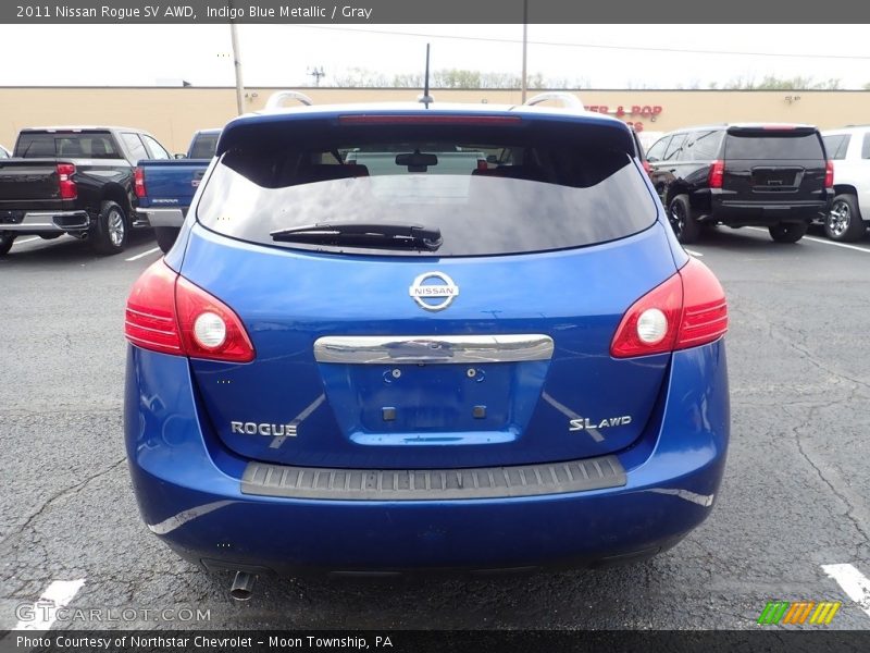 Indigo Blue Metallic / Gray 2011 Nissan Rogue SV AWD