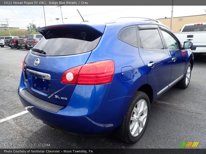 Indigo Blue Metallic / Gray 2011 Nissan Rogue SV AWD