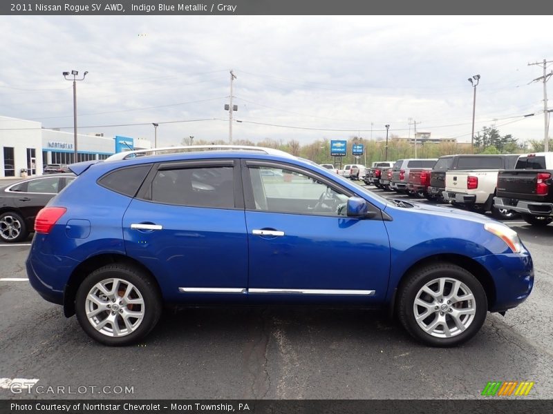 Indigo Blue Metallic / Gray 2011 Nissan Rogue SV AWD