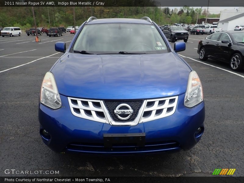 Indigo Blue Metallic / Gray 2011 Nissan Rogue SV AWD