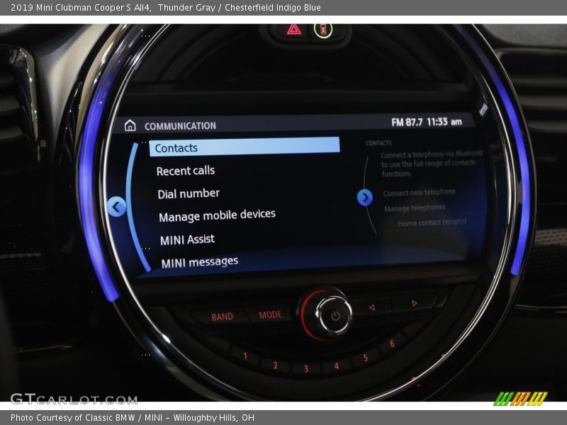 Thunder Gray / Chesterfield Indigo Blue 2019 Mini Clubman Cooper S All4