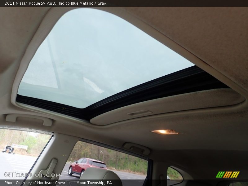 Indigo Blue Metallic / Gray 2011 Nissan Rogue SV AWD