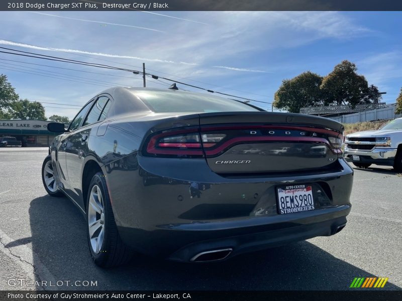 Destroyer Gray / Black 2018 Dodge Charger SXT Plus
