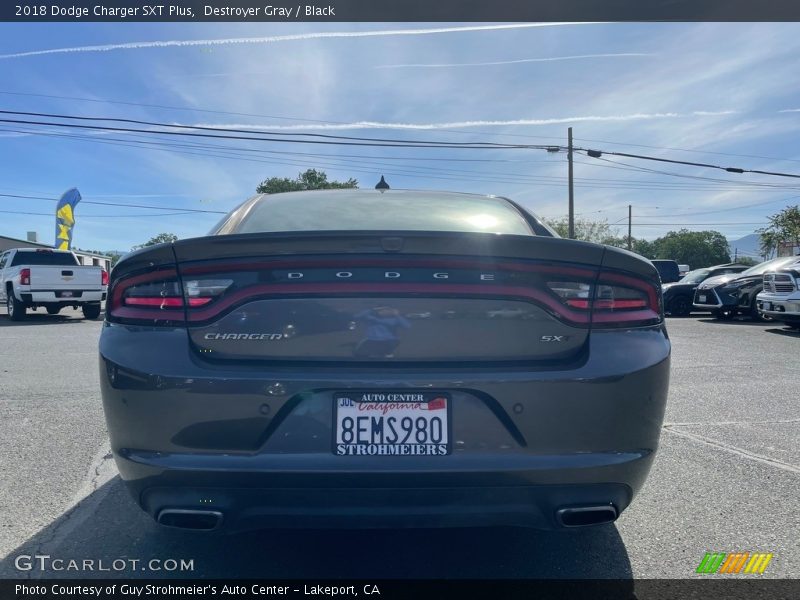 Destroyer Gray / Black 2018 Dodge Charger SXT Plus