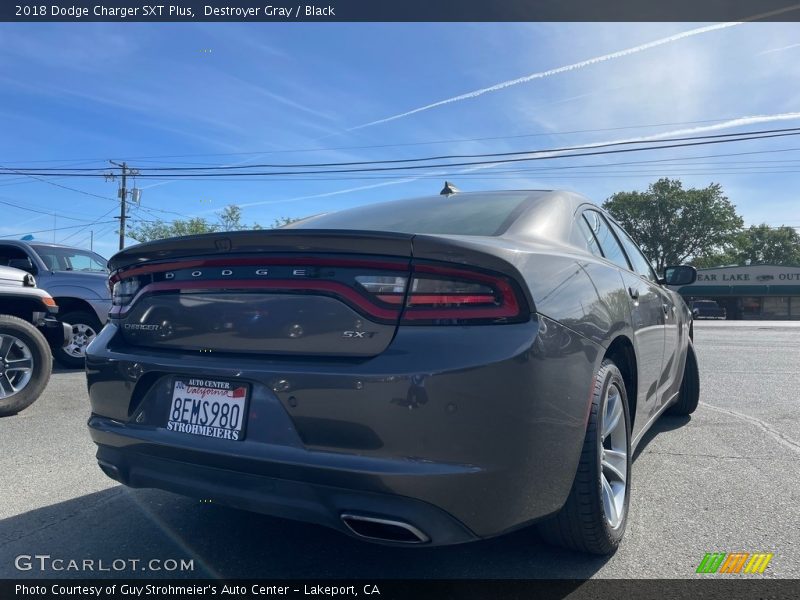 Destroyer Gray / Black 2018 Dodge Charger SXT Plus